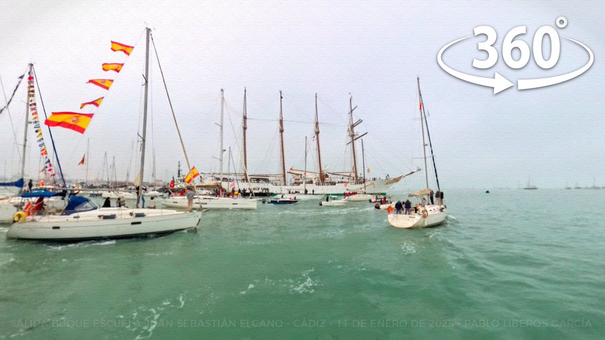 pablocampeones's tweet photo. El 11 de enero, el Buque Escuela J.S. de #Elcano zarpó de #Cádiz, destacado por la incorporación de la Princesa Leonor como guardiamarina. 

Todo esto lo grabé con la @Insta360 X4, dejando como resultado este video 360° #VR disponible en @YouTube 👇🏻

https://t.co/wGWfKOxrS3 https://t.co/gEr17i61BW