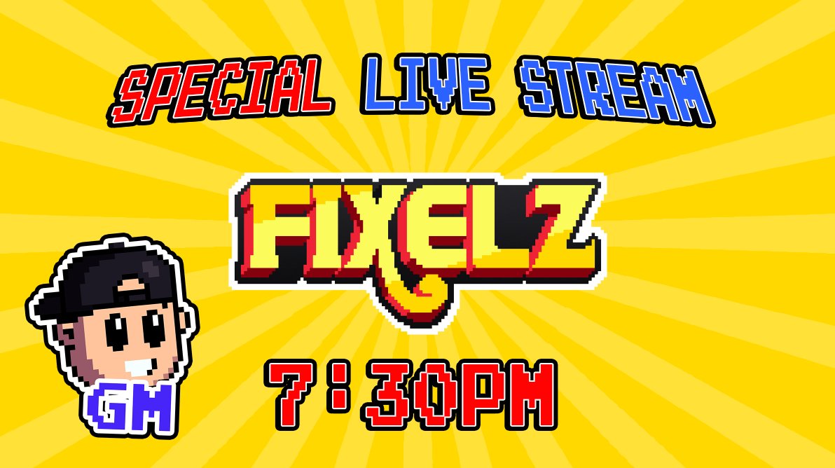 Demaux's tweet image. ✨ FIXELZ MINT LIVESTREAM - 500$ $JUP GIVEAWAY ✨

🔴 Livestream starts at 19:30 UTC (1h30min)🔴

For every 50x Fixelz NFTs minted - I'll be giving away 50$ $JUP (Total 500$) to viewers. 🎁

✅ RT + LIKE
✅ DROP YOUR $SOL ADDY