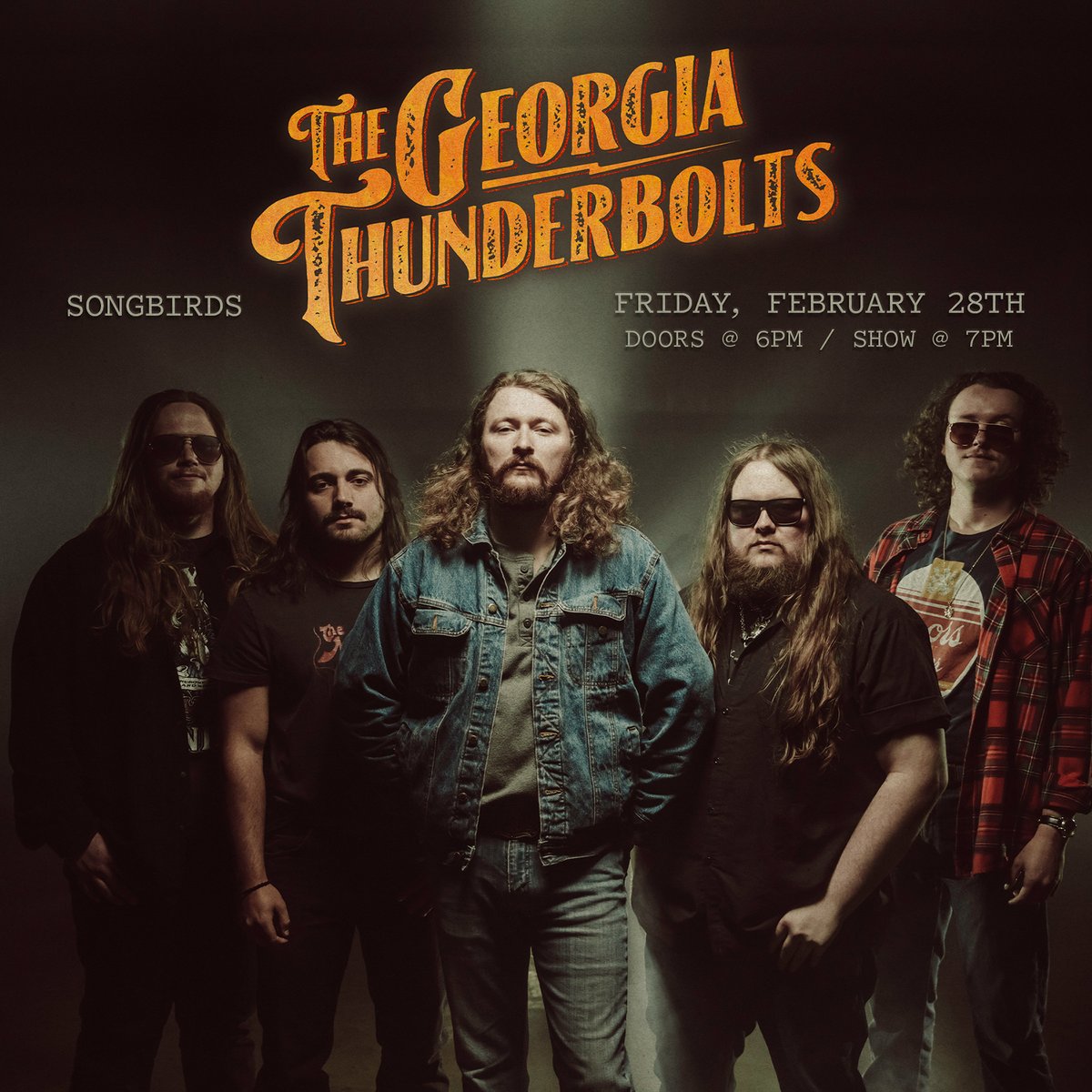 Songbirds (@songbirdsfound) on Twitter photo New show alert ‼️ <a href="/GAThunderbolts/">The Georgia Thunderbolts</a> are a critically acclaimed & internationally touring southern rock/blues band with a new album, Rise Above It All. Come see them rock the Songbirds stage on 2/28! On sale now 🔥
🎟️ seetickets.us/georgiathunder… 🎟️
Doors 6 PM, Show 7 PM
Seated Show New show alert ‼️ <a href="/GAThunderbolts/">The Georgia Thunderbolts</a> are a critically acclaimed & internationally touring southern rock/blues band with a new album, Rise Above It All. Come see them rock the Songbirds stage on 2/28! On sale now 🔥
🎟️ seetickets.us/georgiathunder… 🎟️
Doors 6 PM, Show 7 PM
Seated Show