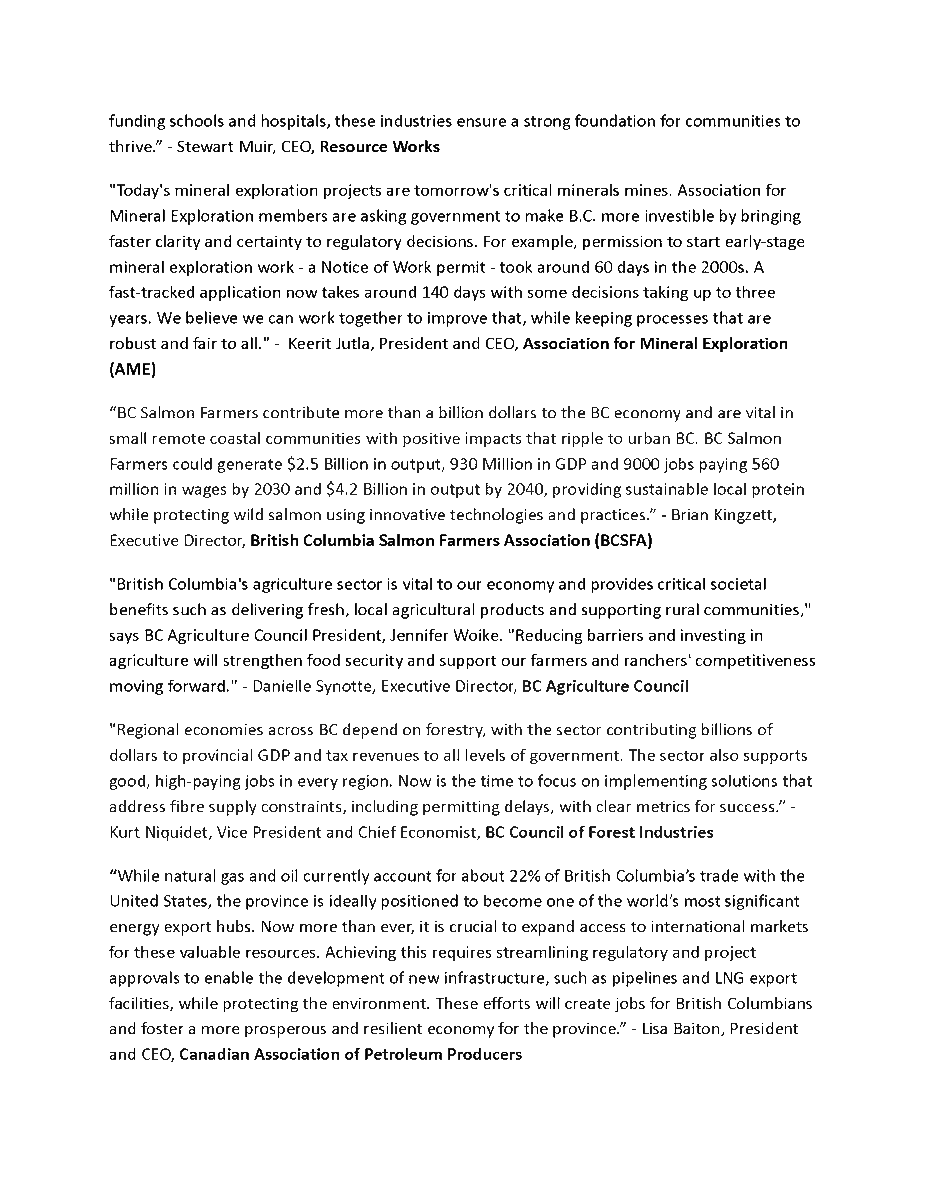 BizCouncilBC's tweet photo. "When our resource sector thrives, so do our communities, workers, and B.C.’s economy." - @BCBCLaura. BCBC is proud to join others in signing a statement on the future of B.C.’s resource sector. In uncertain times, bold steps are needed to grow our economy and strengthen resilience. Supporting resource development just makes sense. #BCResources #EconomicGrowth #bcpoli