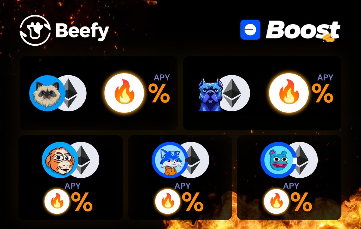 beefyfinance's tweet photo. BONUS REWARDS INCOMING!!

Base Memecoin Boosts
Start at 00:00 UTC tonight⏱️

🔥 @MrMigglesOnBase
🔥 @doginme 
🔥 @Chompcoin 
🔥 @Toshi_base 
🔥 @BasedBrett