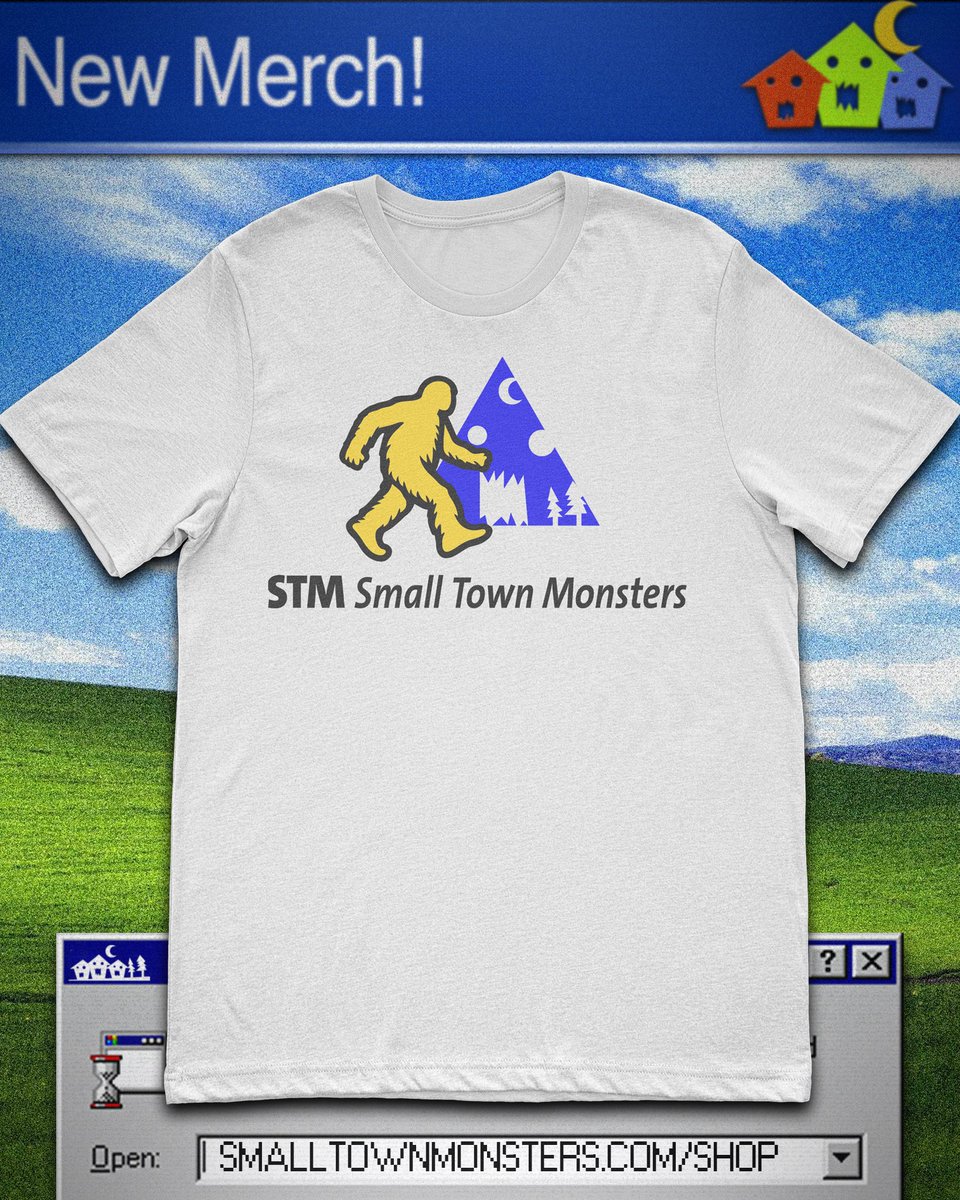 SmlTownMonsters's tweet photo. 🚨🚨NEW MERCH 🚨🚨 Travel back in time to the pre-smartphone days of yore with this design by Zac Palmisano! Available for a limited time at https://t.co/GdRhVBJPIj!
#aol #aim #bigfoot #sasquatch #instantmessenger #retro #y2k #internet #monsters #cryptids https://t.co/M3SJyuZfFE