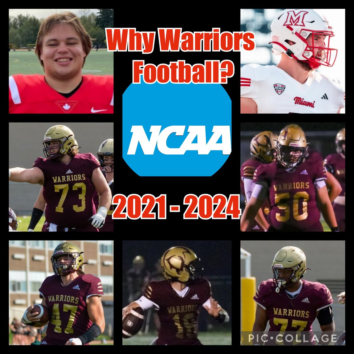 warriors_fbc's tweet photo. People ask... 
Why Warriors Football?
Since 2021, 7 Warriors have received NCAA Scholarship offers at all levels... FBS, FCS, D2 &amp; D3.
For 4% of the registration of what other GTA Private Schools &amp; Football Academies are charging, these Warriors achieved their dreams. https://t.co/yVyLa6S2QE