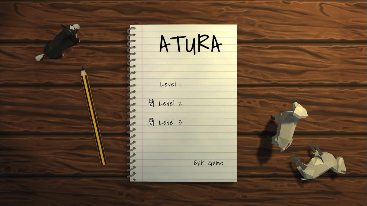 OnatsuStudio's tweet photo. 📖🐑 Check out the new game menu for Atura's demo! A simple, handwritten notebook on a wooden table sets the tone for a cozy experience. Nothing fancy, just keeping it grounded and charming. 🌾✨ #GameDev #IndieDev #AturaGame #SheepGame #Demo https://t.co/qvkek4XkSB