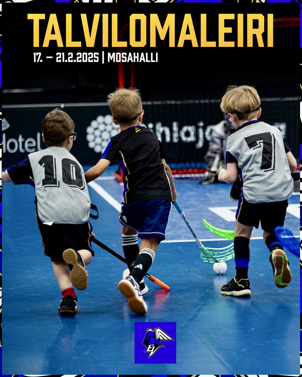 Tervetuloa mukaan suositulle talvilomaleirille!
Aktiivinen viikko tulossa Mosahallilla!

Katso lisätiedot ja ilmoittaudu mukaan: eraviikingit.fi/hiihtolomaleir…

#EräViikingit | #Salibandy | #HelsinkiLiikkuu