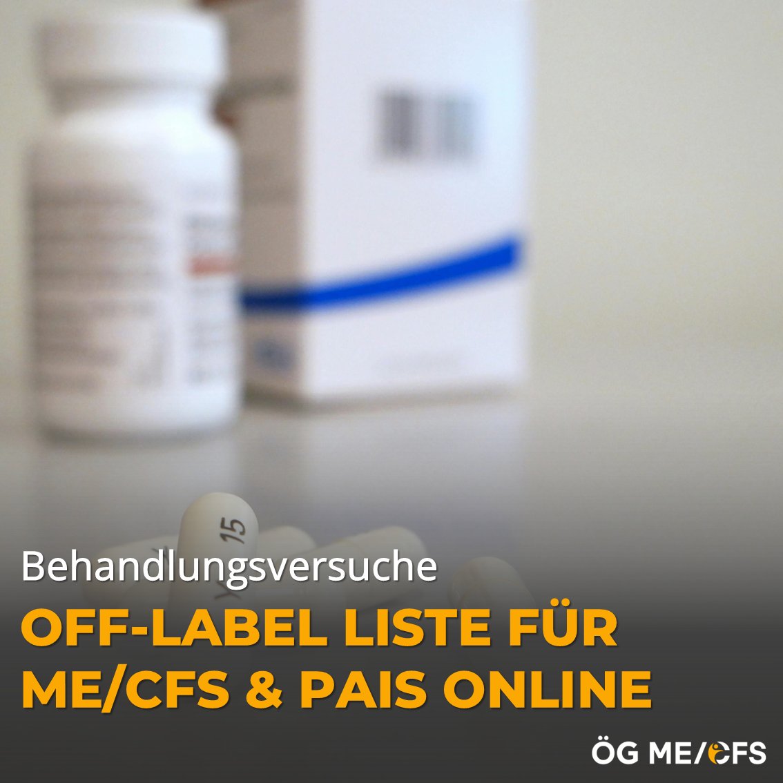 📍Off-label Liste für ME/CFS &amp; PAIS verfügbar📍

Nach der Ankündigung auf unserem Symposium und viel Arbeit gibt es nun eine off-label Liste für #MECFS und
PAIS. Sie ist auf der Seite des Referenzzentrums verfügbar. Die gelisteten Medikamente sollen ab sofort von den