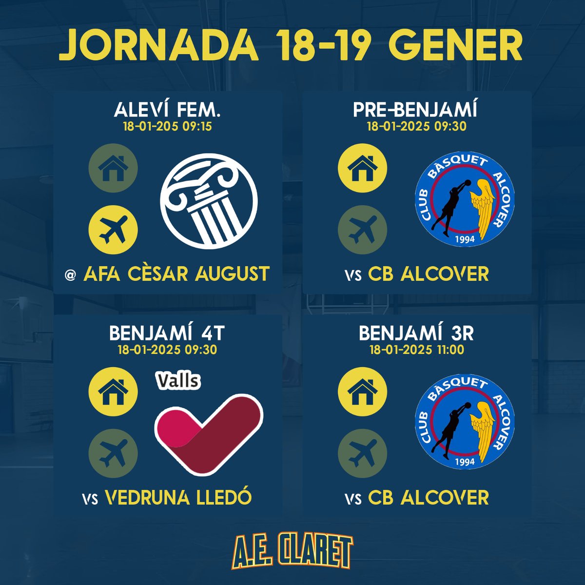 Calendari cap de setmana escolar