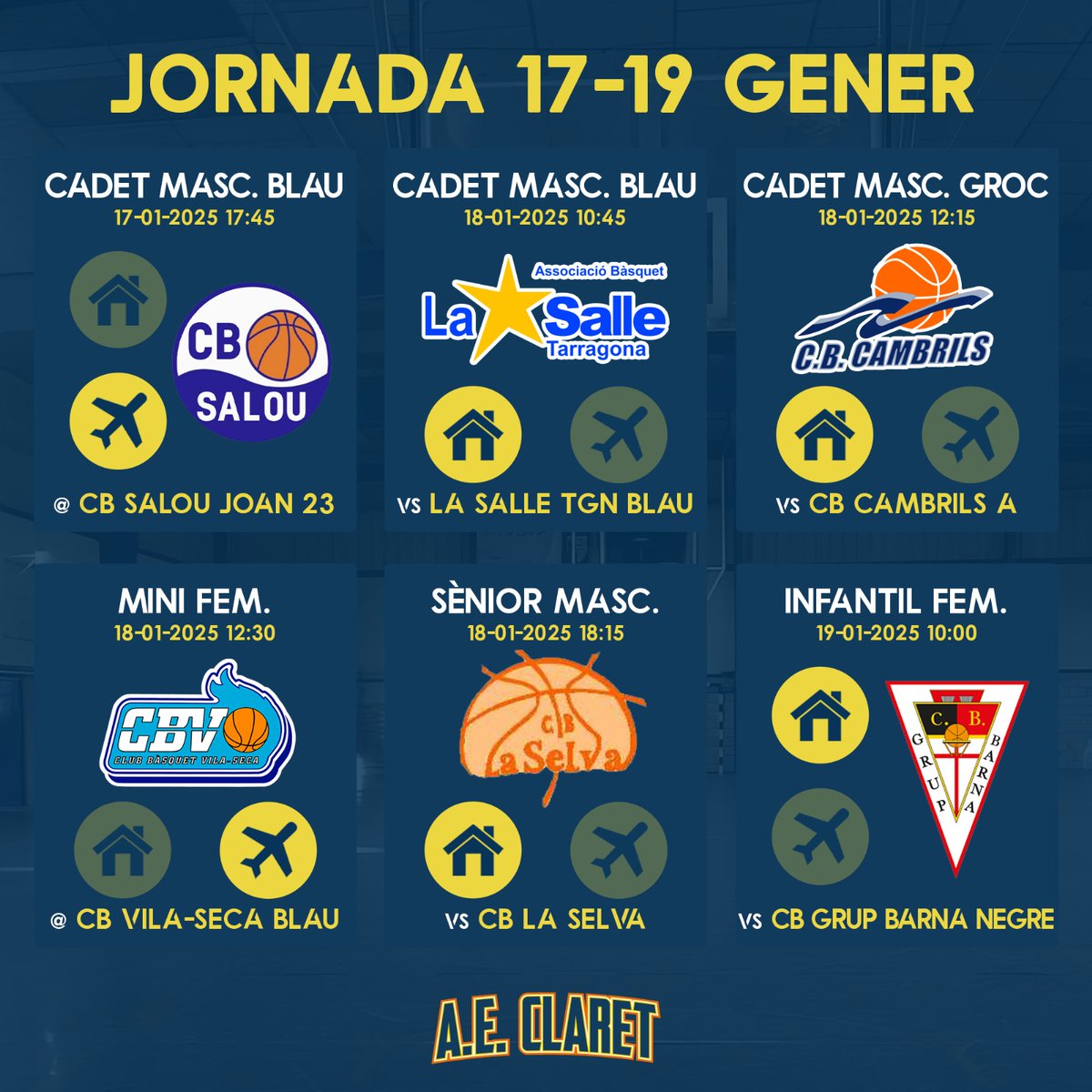 Calendari cap de setmana federat