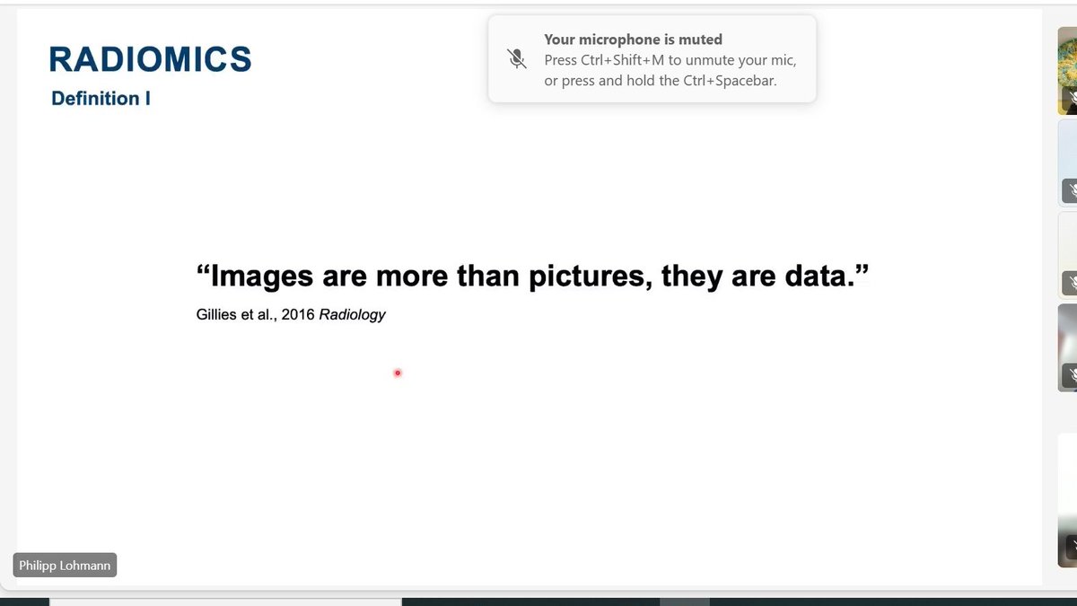 BraTS 2025 Lighthouse Challenge (@brats_mets_2025) on Twitter photo Full house for <a href="/ph_lohmann/">Philipp Lohmann</a>'s talk on PET MR imaging of brain tumors, and machine learning models for brain tumor quantification!
#Radiology #neuro #brain #RadTwitter <a href="/futureradres/">Future Radiology Residents</a> #research #education
<a href="/MariamAboian/">Mariam Aboian</a> <a href="/RaisaAmiruddin/">Raisa Amiruddin</a> <a href="/PascalFehringer/">Pascal Fehringer</a> <a href="/NickJordanov/">Nikolay Yordanov</a> <a href="/MalekiNazanin/">Nazanin Maleki</a> Full house for <a href="/ph_lohmann/">Philipp Lohmann</a>'s talk on PET MR imaging of brain tumors, and machine learning models for brain tumor quantification!
#Radiology #neuro #brain #RadTwitter <a href="/futureradres/">Future Radiology Residents</a> #research #education
<a href="/MariamAboian/">Mariam Aboian</a> <a href="/RaisaAmiruddin/">Raisa Amiruddin</a> <a href="/PascalFehringer/">Pascal Fehringer</a> <a href="/NickJordanov/">Nikolay Yordanov</a> <a href="/MalekiNazanin/">Nazanin Maleki</a>