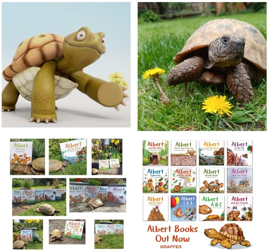 IanBrownTV's tweet photo. First, real #ALBERTthetortoise who #inspired #bookseries ALBERT. Now #Animation ALBERT on his way to #Kidscreen summit #SanDiego in #February. Delighted to Team with 3Megos prods + Brands with Influence, taking all ALBERTs to new #audiences. Go Albert! https://t.co/Olqfb5epP8 https://t.co/Rq0lEi6JMO