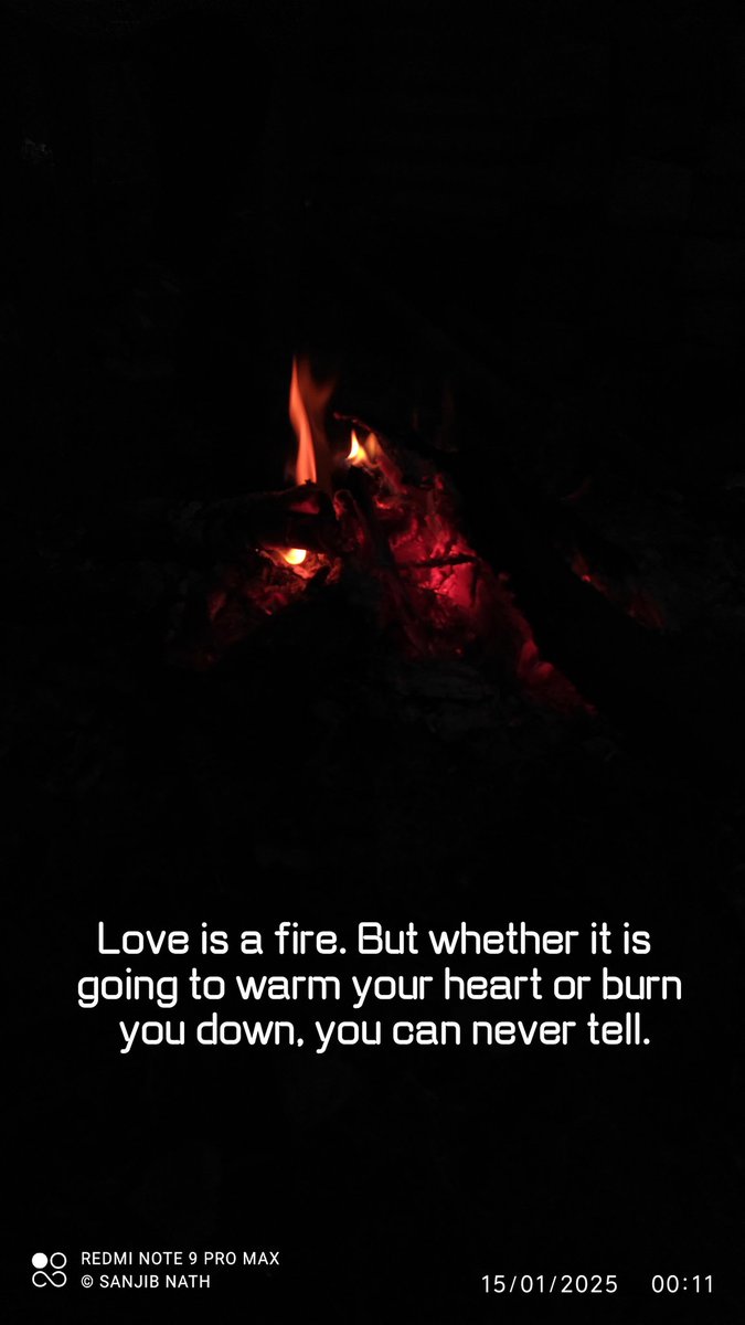 sanjiibb's tweet photo. Love is a fire. But whether it is going to warm your heart or burn you down, you can never tell. https://t.co/Xf3ZlJtwFB