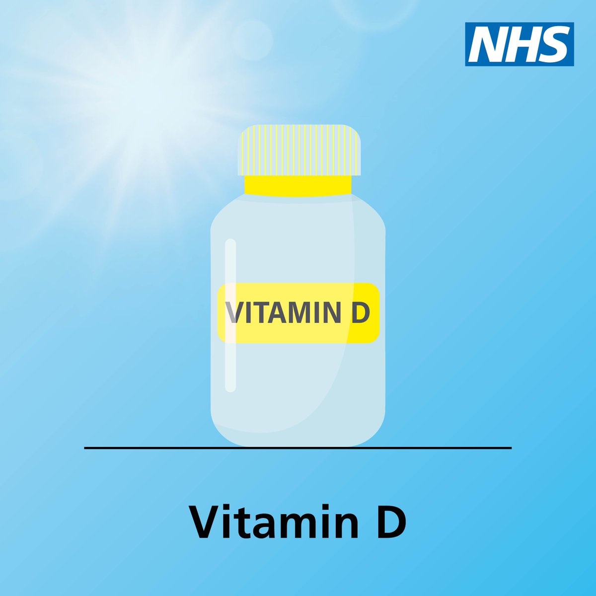 From October to March we can’t make enough vitamin D from sunlight. 

To keep bones and muscles healthy, it’s best to take a daily 10 microgram supplement of vitamin D. You can get vitamin D from most pharmacies and retailers.
 
➡️ nhs.uk/conditions/vit…