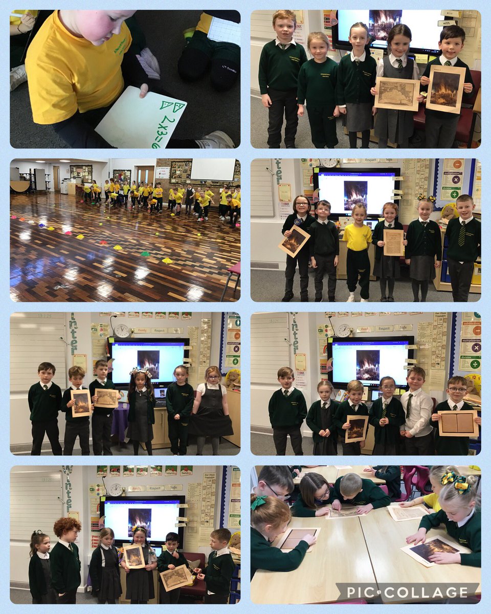 2B have been writing setting descriptions for our story ‘The Bog Baby’ and working on writing multiplication sentences in Maths 🧮 We have also been talking about using different sources when researching The Great Fire of London 🔥 In Science we talked about materials ☺️ Mrs B
