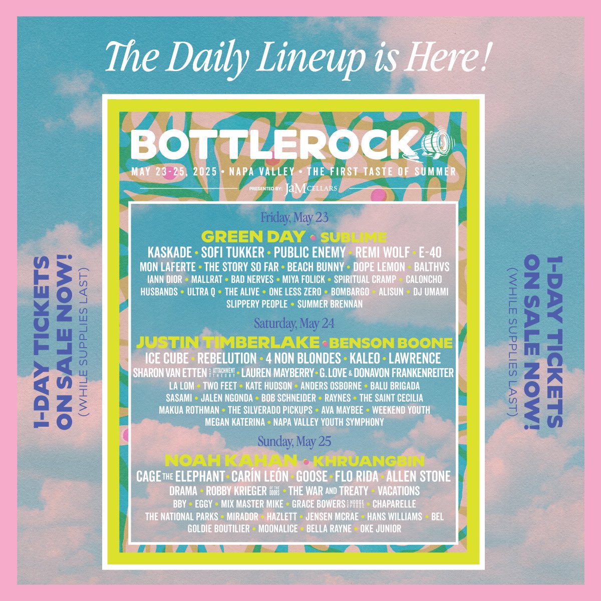 Allen Stone (@allenstone) on Twitter photo Hey Napa! I’m stopping by for <a href="/BottleRockNapa/">BottleRock Napa</a> on May 25 🎉 Single day tickets are on sale now! Let’s hangout 😎
brnv.frontgatetickets.com/?utm_source=ar… Hey Napa! I’m stopping by for <a href="/BottleRockNapa/">BottleRock Napa</a> on May 25 🎉 Single day tickets are on sale now! Let’s hangout 😎
brnv.frontgatetickets.com/?utm_source=ar…