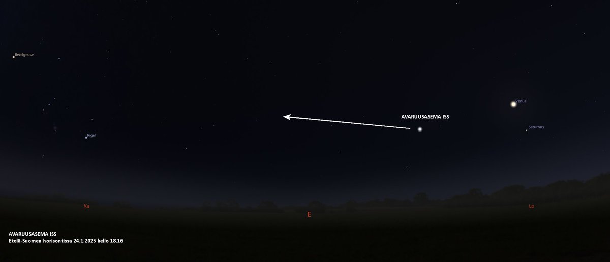satelliitit's tweet photo. Avaruusasema ISS näkyy taas iltataivaalla. https://t.co/XAWPidUMmM #avaruus #iss https://t.co/5qxKUjGBUY