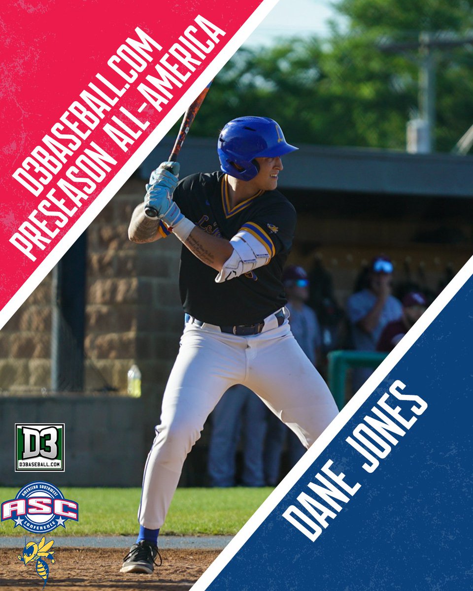 ⭐D3baseball.com Preseason All-America Second Team⭐

Congrats, Dane!!

Read more: ascsports.org/news/2025/1/16…

#ascsports #ascbsb #d3baseball | <a href="/LETUAthletics/">LeTourneau YellowJackets</a>