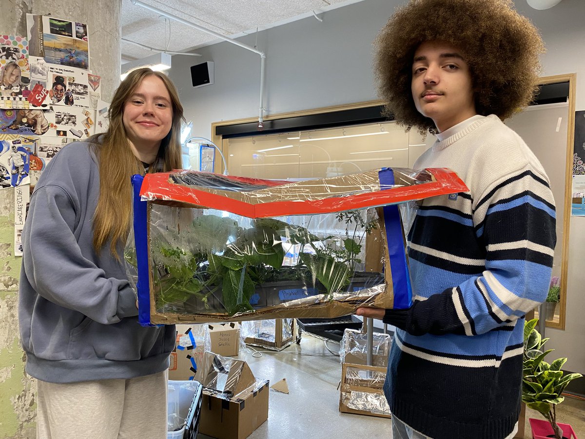 I really love the Plant Power Project that is one of Springpoint’s Transformative Learning Experiences. Students are thinking about fresh food access and the role of biological systems that support their growth. These are prototypes of some of the green house designs that they