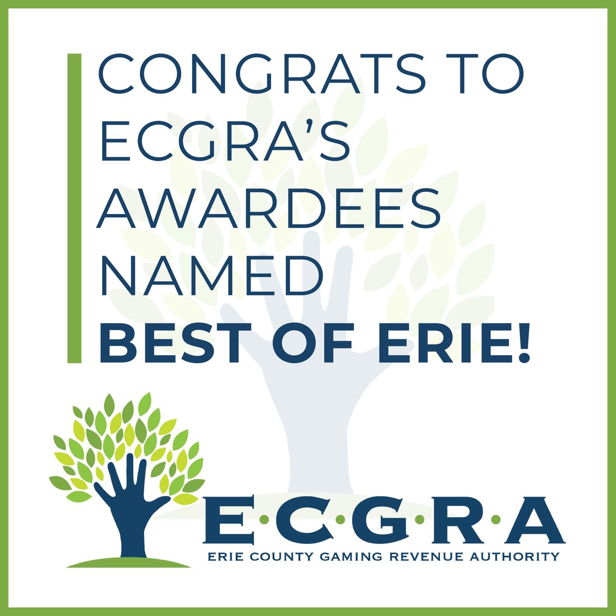 #ECGRA is proud to support several Best of Erie winners through impact grants: 

▪️Best Festival, Celebrate Erie
▪️Best Film Maker, WQLN Chronicles
▪️Best Heritage Festival, Zabawa Polish Heritage 
▪️Best Hiking Trails, Asbury Woods
▪️Best Museum, expERIEnce Children's Museum