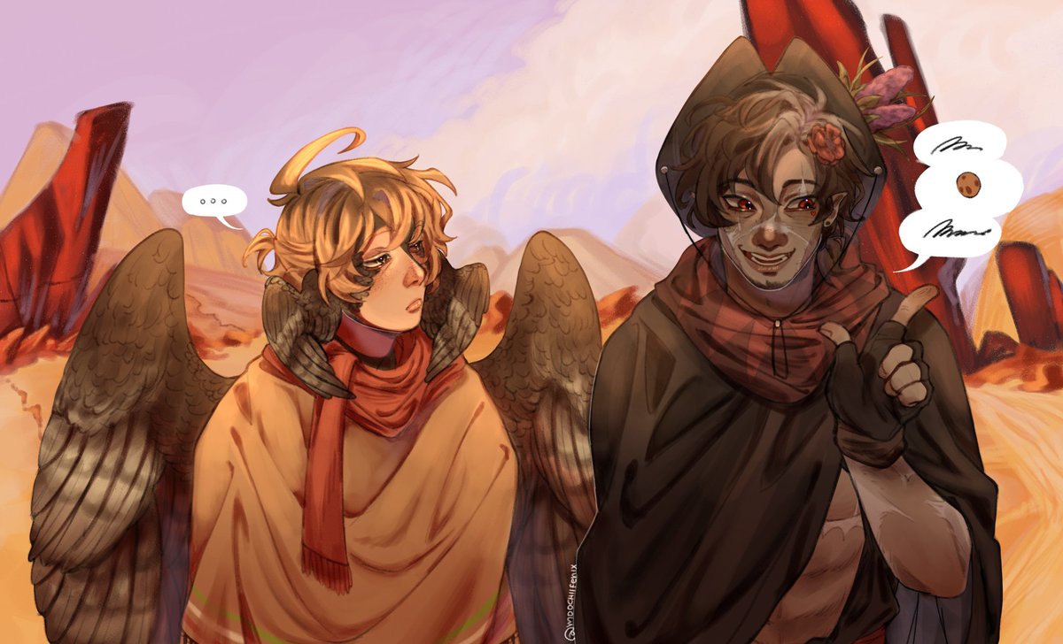 moochiifenix's tweet photo. desert on the duo or something #desertduofanart https://t.co/8uyAMbheS6