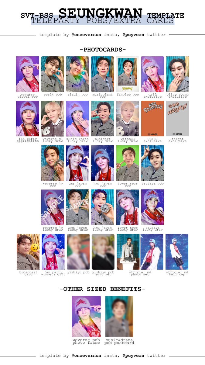 seventeen BSS booseoksoon pob/lucky draw/extra photocards