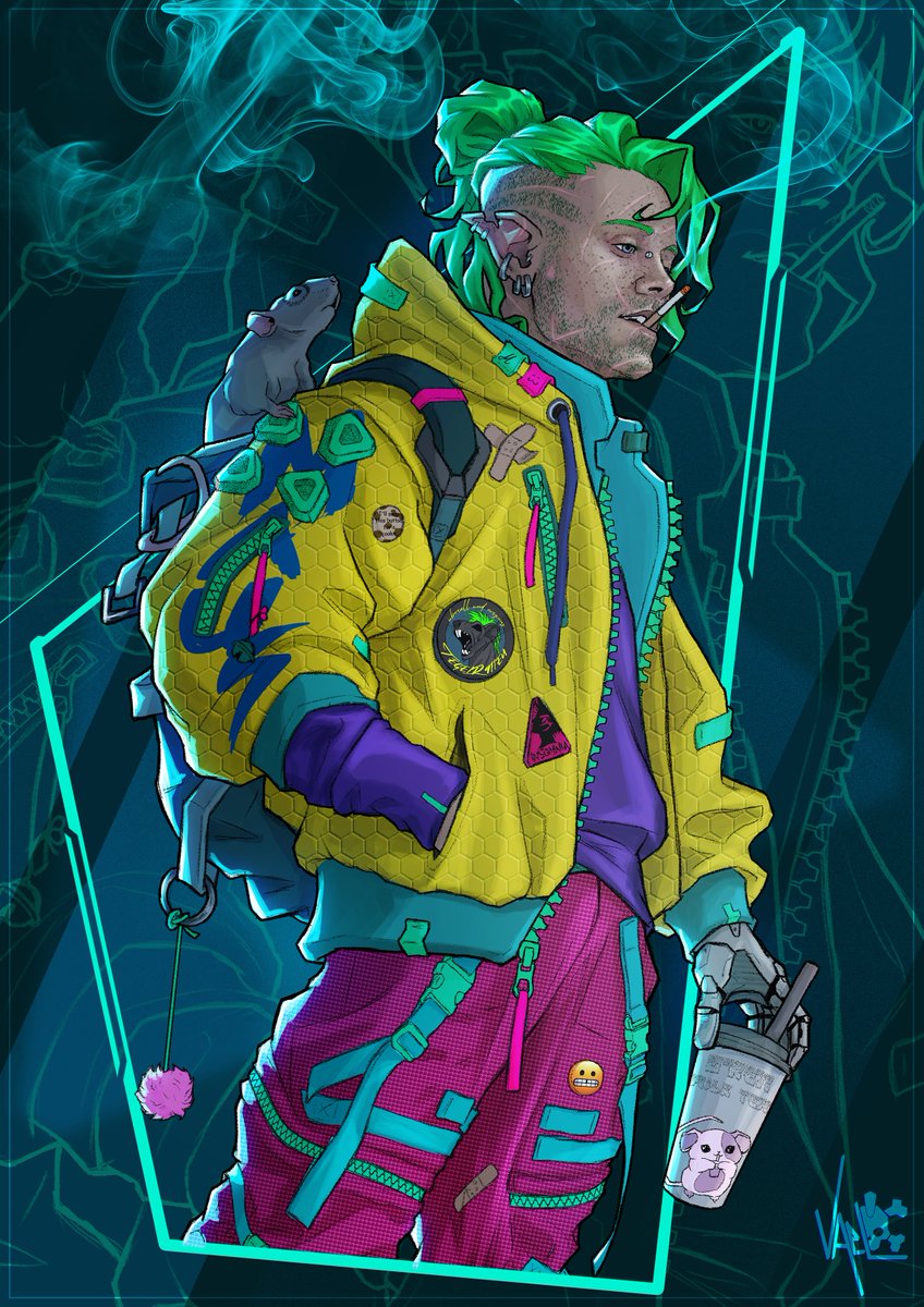 My Sunshine Boi “Maus” in my other style. 🥰💚 He is my most colorful character who loves to dress flashy.
#digitalart #ocart