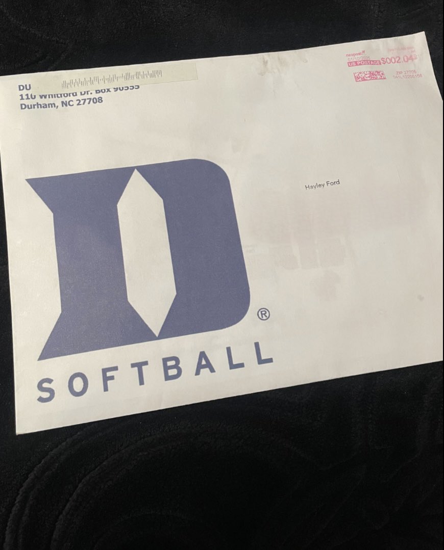 Hayley Ford (@fordhayley30227) on Twitter photo Thank You <a href="/DukeSOFTBALL/">Duke Softball</a> for the mail. Can’t wait for camp!! <a href="/08AthleticsNat/">Oklahoma Athletics National Madden/Davis 16U</a> <a href="/DukeCoachYoung/">Marissa Young</a> <a href="/oliviaadyan/">“Coach Liv” Olivia Watkins</a> <a href="/CoachTaylor_W/">Taylor Wike</a> @prstaggs Thank You <a href="/DukeSOFTBALL/">Duke Softball</a> for the mail. Can’t wait for camp!! <a href="/08AthleticsNat/">Oklahoma Athletics National Madden/Davis 16U</a> <a href="/DukeCoachYoung/">Marissa Young</a> <a href="/oliviaadyan/">“Coach Liv” Olivia Watkins</a> <a href="/CoachTaylor_W/">Taylor Wike</a> @prstaggs