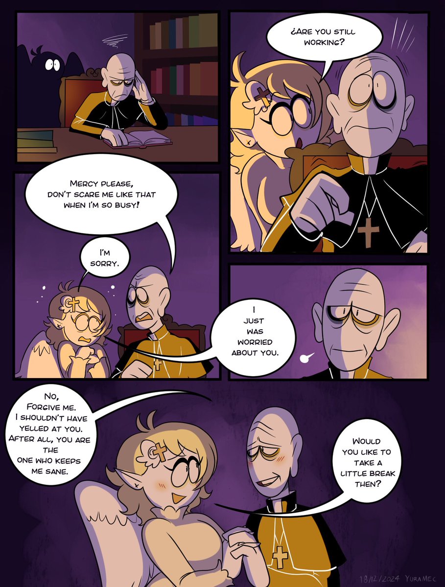 GothAngel030's tweet image. OC X CANNON COMIC IVE COMMISSIONED {I am TRULY happy I love this SO MUCH!!}
Comic by~ @YuramecX3
Mercy GoldenThorn~ By me
Father Gregor~ By @_SrPelo_
VA of Father Gregor~ P.M.
VA of Mercy GoldenThorn~ @HoneyBunnyBoo0
Editing by~ Botlas
#Spookymonthfathergregor #Catholicdove