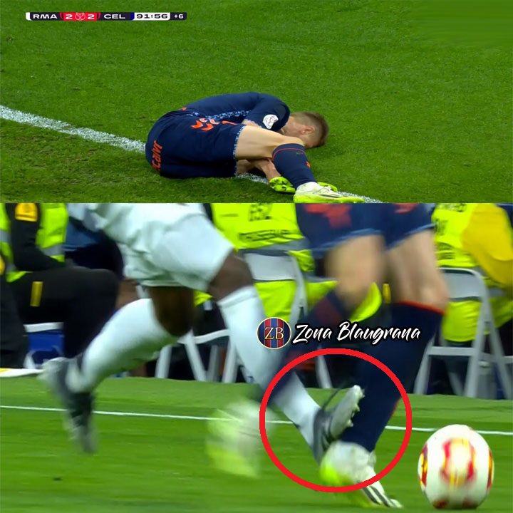 Por si el penalti robado que pasó del 0-1 al 1-0 fuera poco, a Endrick con 2-2 le perdonan por enésima vez (ya no sé cuántas van) la tarjeta roja y acabó siendo clave anotando 2 goles en la prórroga contra un Celta fundido y sin fondo de armario.

Este es el fútbol español del