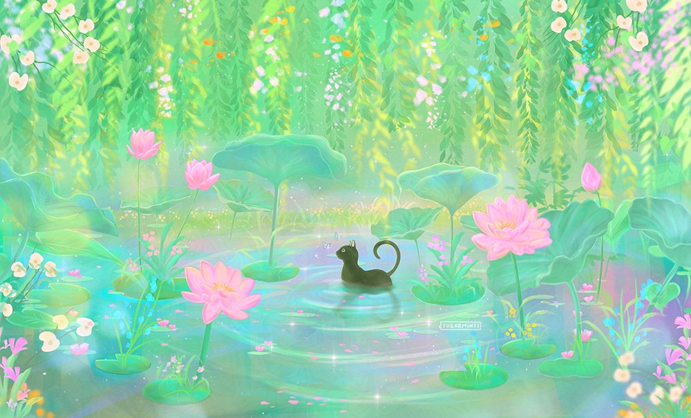sugarmintdreams's tweet image. ethereal pond 🐈‍⬛🪷