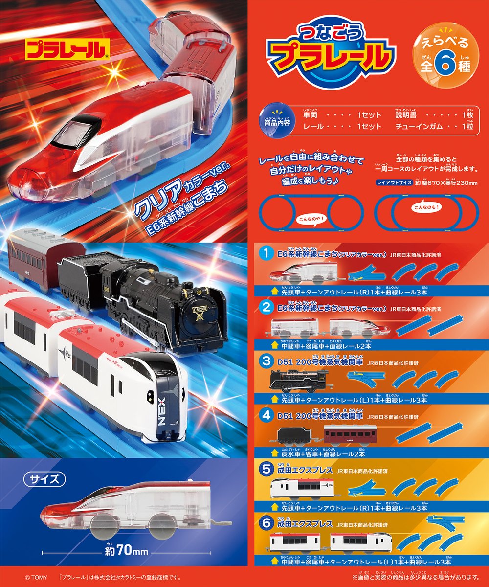 新商品情報🚆】 2025年5月26日発売/全6種/食玩 「つなごうプラレール