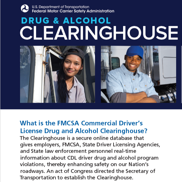 CHP_410's tweet photo. Have you registered for FMCSA Drug and Alcohol Clearinghouse? Since January 6, 2020, all carriers requiring FMCSA DOT drug and alcohol testing program are required to register for FMCSA Drug and Alcohol Clearinghouse. You can register at https://t.co/fypuz4XSPf https://t.co/VsFKMGTzZL