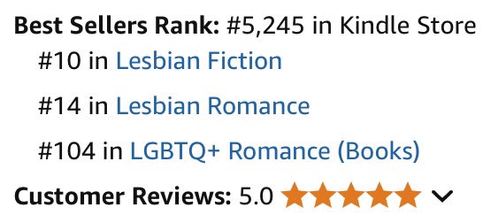 It’s in the top 10 of lesbian fiction today! 
amazon.com/gp/product/B0D…