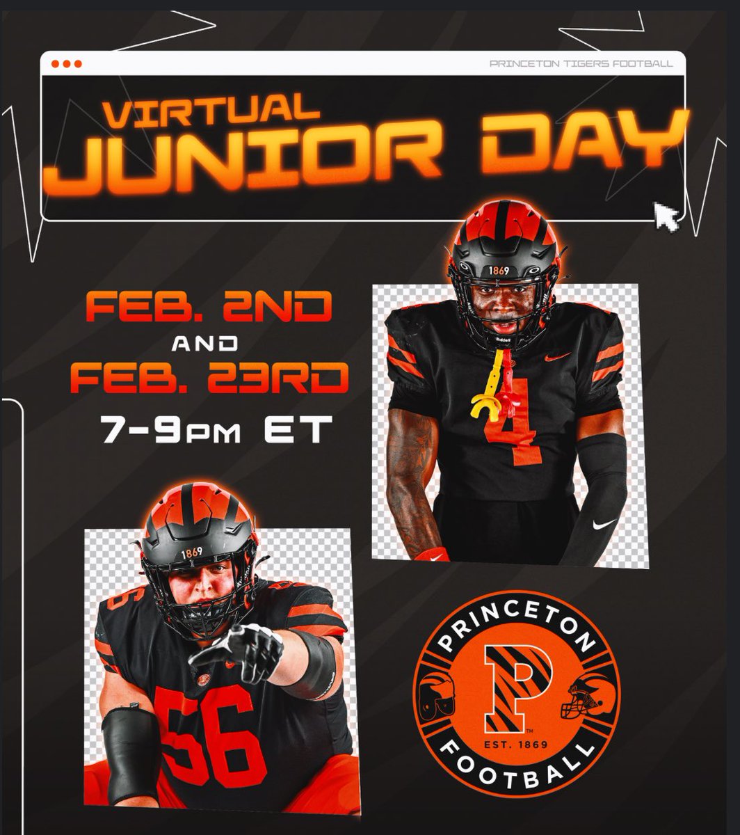 Gabe Wilburn (@gabewilb26) on Twitter photo Thank you <a href="/PrincetonFTBL/">Princeton Football</a> & <a href="/RyanFracPU/">Ryan Fraccaroli</a> for the Virtual Junior Day invitation‼️
<a href="/bobmullins33/">Bob Mullins</a> <a href="/LHS_TigerFB/">Loveland Tiger Football</a> Thank you <a href="/PrincetonFTBL/">Princeton Football</a> & <a href="/RyanFracPU/">Ryan Fraccaroli</a> for the Virtual Junior Day invitation‼️
<a href="/bobmullins33/">Bob Mullins</a> <a href="/LHS_TigerFB/">Loveland Tiger Football</a>