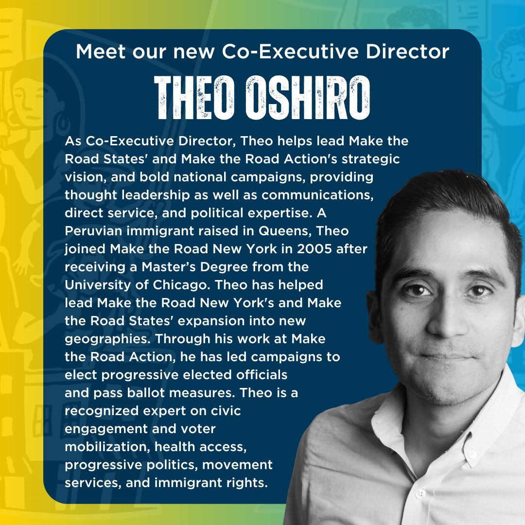 MTRStates's tweet photo. 👏 As we celebrate the launch of @MTRStates, we'd like to introduce you to its newest Co-Directors: @TheoOshiro &amp; @maeganllerena!

Meagan &amp; Theo are strategic leaders with a track record of winning bold political campaigns + policy victories. 

Join us in welcoming them! https://t.co/jBaugnLGS6
