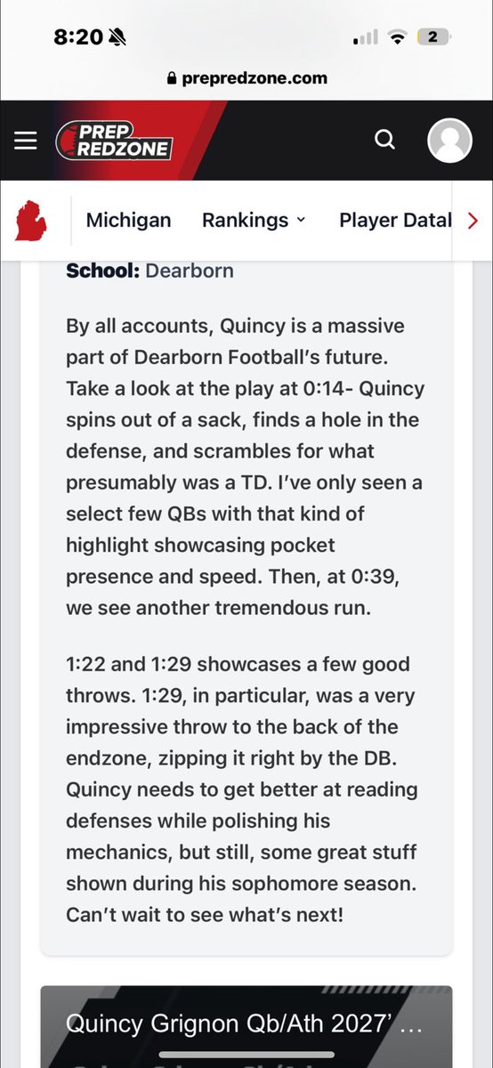 <a href="/GrignonQuincy3/">Quincy Grignon</a>  <a href="/NCSA_Football/">NCSA_Football</a>