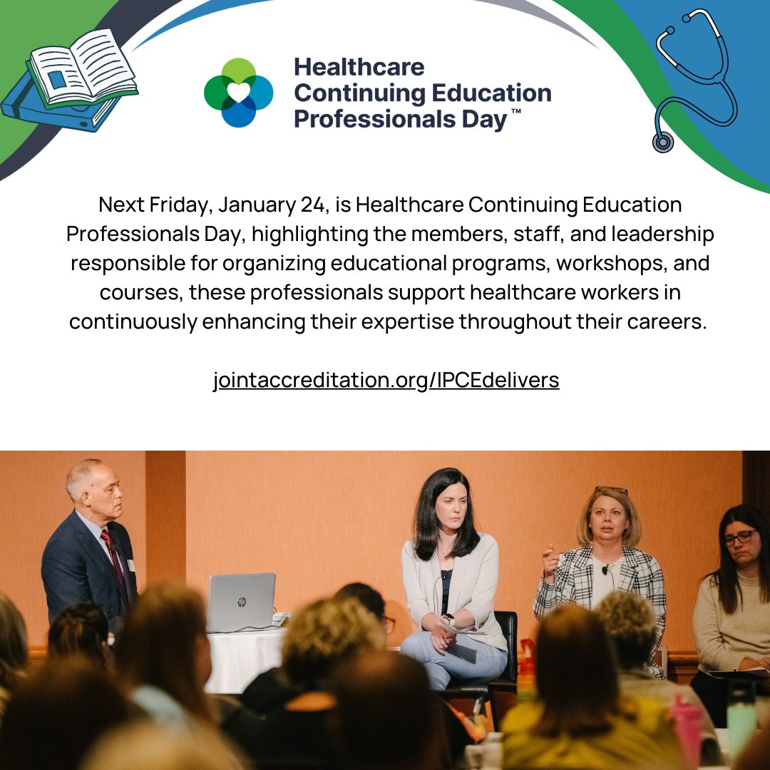 AccreditedIPCE's tweet photo. Join JA’s Healthcare Continuing Education Professionals Day celebration Jan. 24. Learn how to participate at https://t.co/S7Hn3rD4dN #ICPEDelivers #CEProfessionalsDay https://t.co/J7EbUBvfo8
