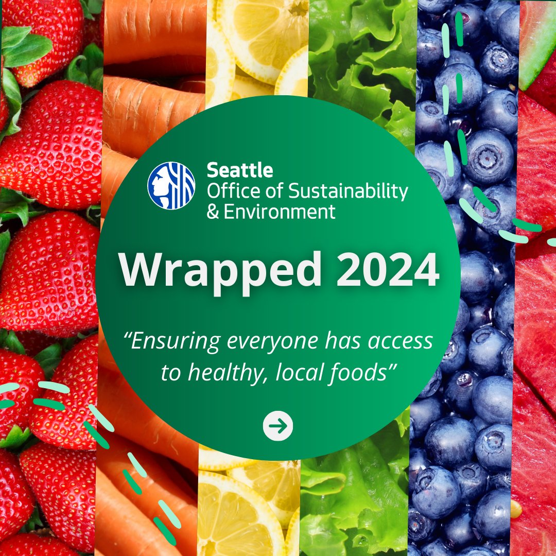 SeattleOSE's tweet image. And that’s a wrap on OSE’s 2024 Wrapped ✨

We looked back at our progress making Seattle’s local food systems more resilient to climate change and healthy foods accessible to all 🍊

@MayorofSeattle said: “We are building a city where all communities have access to fresh,…