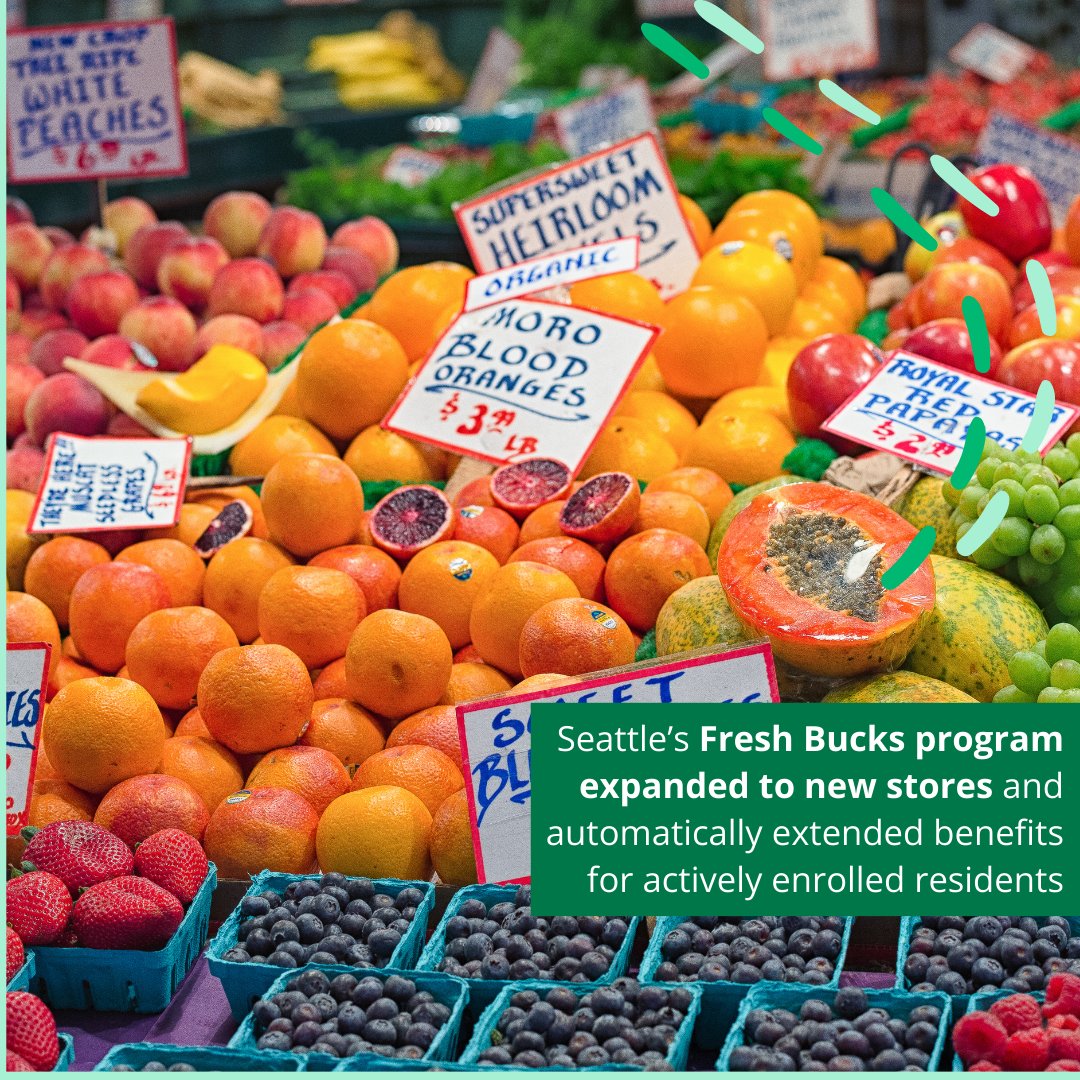 SeattleOSE's tweet image. And that’s a wrap on OSE’s 2024 Wrapped ✨

We looked back at our progress making Seattle’s local food systems more resilient to climate change and healthy foods accessible to all 🍊

@MayorofSeattle said: “We are building a city where all communities have access to fresh,…