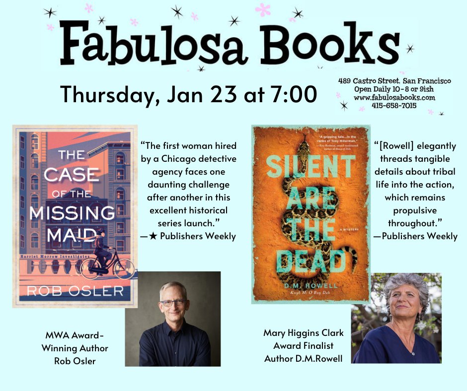 It's happening next Thursday! Come hang with Rob and me.
<a href="/crookedlanebks/">Crooked Lane Books</a> <a href="/QueerCrimeFic/">Queer Crime Writers</a> <a href="/CrimeWoC/">Crime Writers of Color</a> 
#Goodtimes