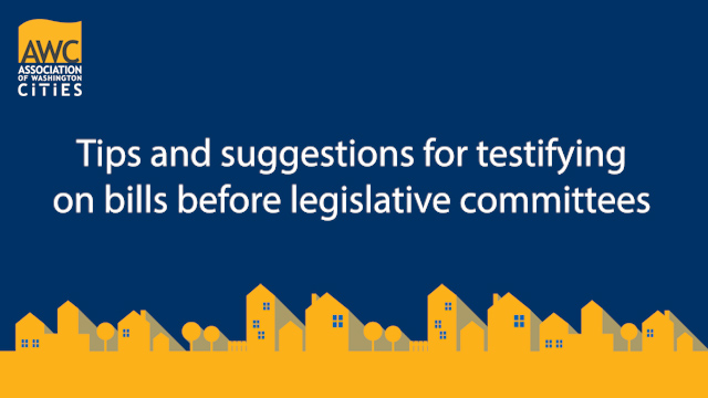 Want to voice your position on a bill before the Washington State Legislature? 

Candice Bock, AWC Director of Government Relations, has some useful advice and practical tips for delivering effective testimony. 

wacities.org/advocacy/News/…