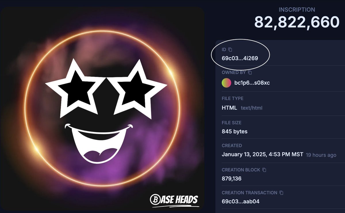 Baseheads_BTC's tweet photo. Airdrops loading.🪂
We have 116 Baseheads to give away.
Starting with 2 that have inscription IDs starting/ending with 69.

"Like + Retweet" farms are silly, but Baseheads need more impressions, so do it &amp; comment address. 24hrs. https://t.co/3N0se1mmZz
Drops arrive on mint day. https://t.co/wWMMn7Dptj