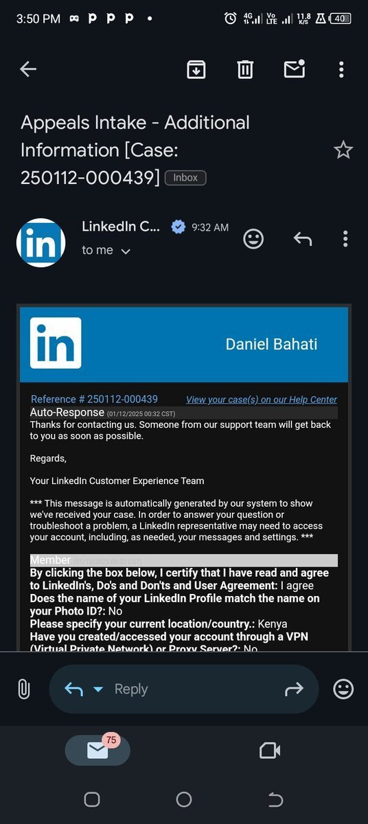 danbahati's tweet photo. @LinkedInHelp @YuyangQin151937 kINDLY HELP ME UNRESTRICT MY ACCOUNT AM REALLY MISSING ALOT https://t.co/Yj5EqKoisD