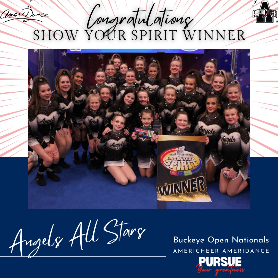 AmeriCheer87's tweet photo. Congrats to the whole organization - you Showed Your Spirit this weekend
@AngelsAllStarCheer
@WGPAllStars
@TGSgymnasticsdanceandcheer https://t.co/Q2XNmi4XK2