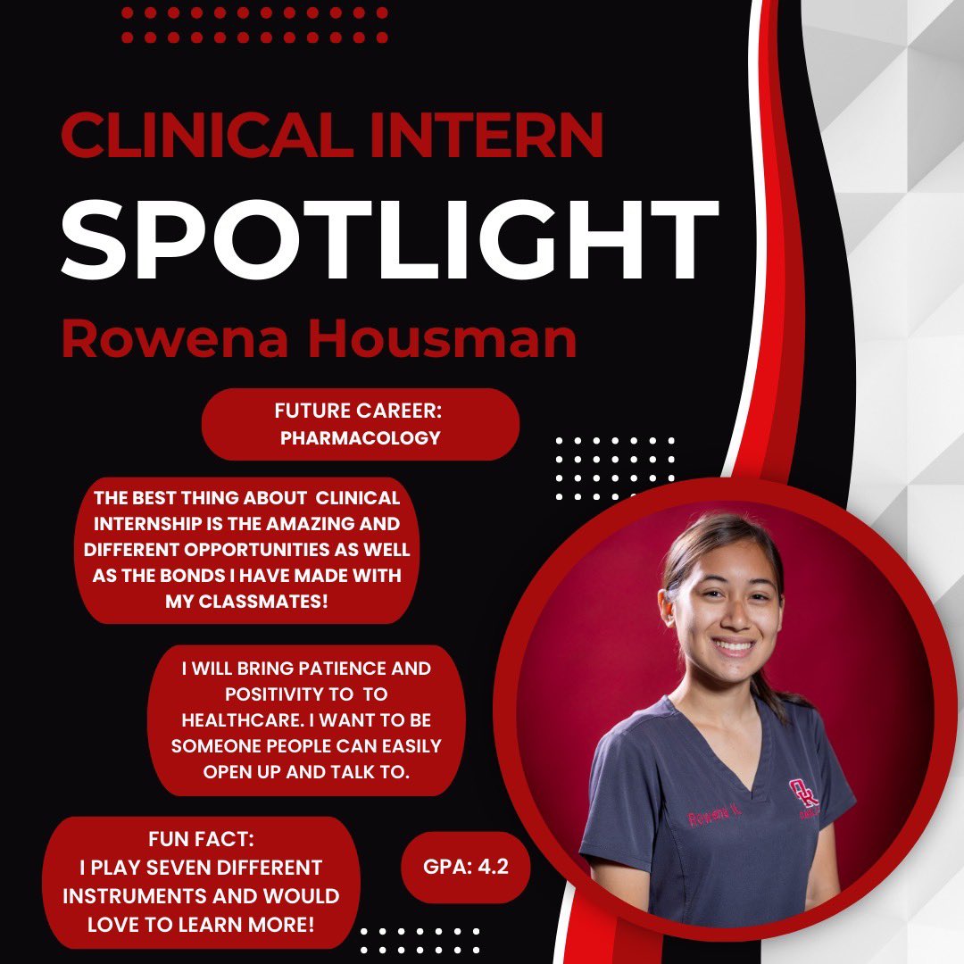 Meet one of our amazing DE Clinical Interns, Rowie!