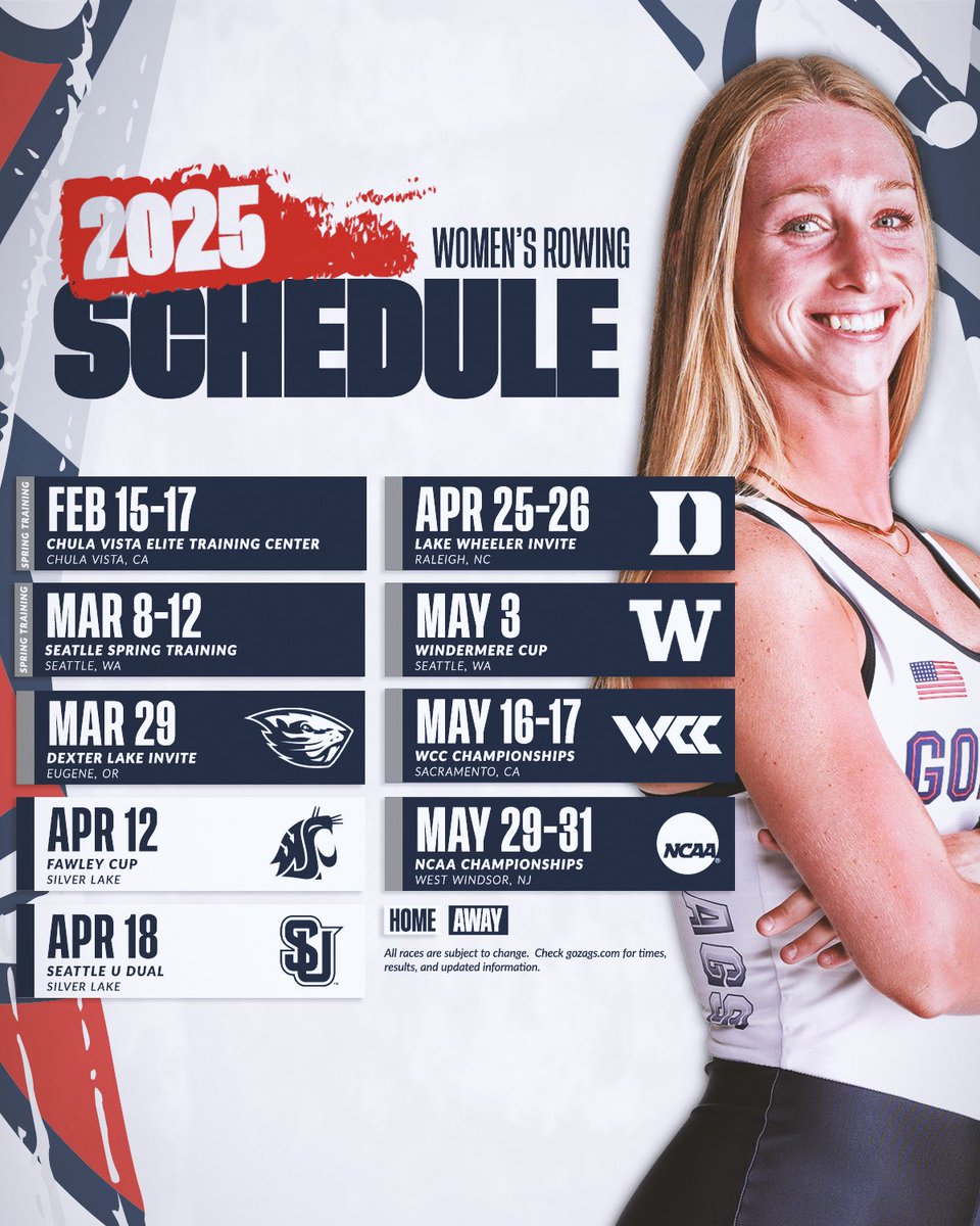 The schedule for the spring season is out!
