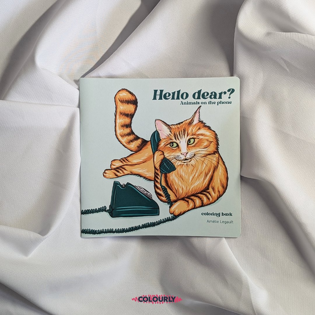 TryColourly's tweet image. 📞🐾 Talking Animals Colouring Book 🎨✨

Step into a world where animals come to life—in the most unexpected way—on the phone! 📚🐾

Illustrated by Amélie Legault. Grab your copy today! 🛒✨ #TalkingAnimals #ColouringFun #WhimsicalArt