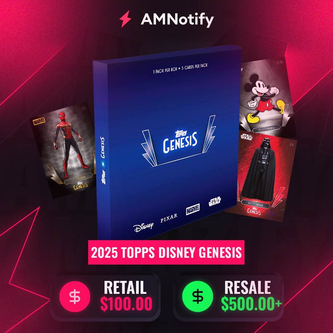The 2025 Topps Disney Genesis release provided out of this world profits🪐

➡️ Retailing for $100, the box is selling for $500+ each!

📈 Almost 10x your subscription from one release. Don’t miss out on the next drop! Link in bio.