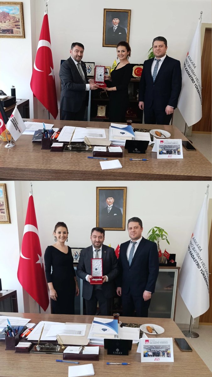 GDU-MEDAG nezdinde düzenlenen “Emlak Yönetimi ve Gayrimenkul” konulu söyleşisi için Ankara Hacı Bayram Veli Üniversitesi Tapu Kadastro Yüksekokulu Müdürü Sayın Prof. Dr. Ender GÜLER Bey’e teşekkürlerimizi arz edip plaket takdim ettik.
 (GDU-MEDAG) 
#DeğerBilmekBizimİşimiz