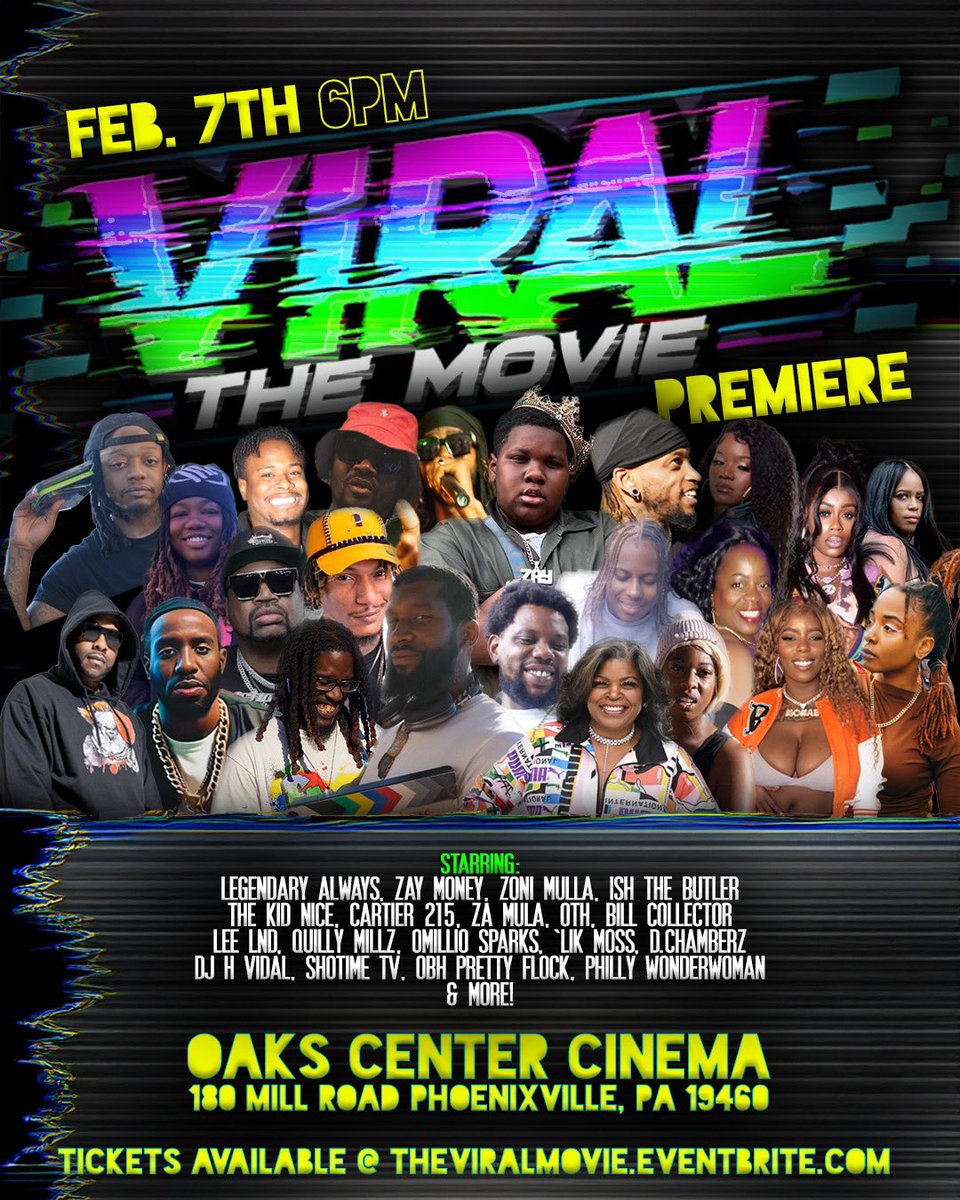 BilliamBattles's tweet photo. Viral The Movie Back in Theaters February 7th‼️ Pull up and see some of your favorite influencers, creators and artists in the funniest movie to hit the internet in 2025‼️ Tickets on Sale Now‼️ https://t.co/mNzyb1LJRW https://t.co/lmvGiEDTl2