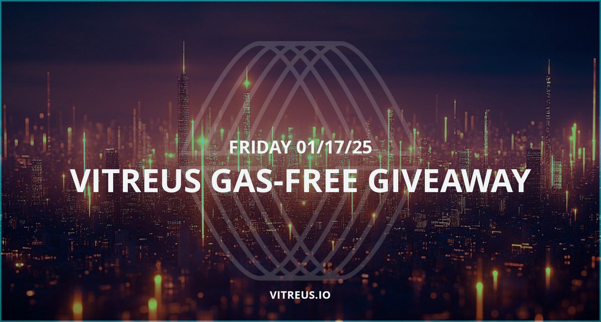 Fuel Creativity, Go Gas-Free with Vitreus! 🎉

Join the Vitreus Gas-Free Giveaway and show the world how low transaction costs can fuel groundbreaking ideas! Share your creative take, engage with the community, and stand a chance to win VTRS tokens!

Details:
⏰ Kickoff: Friday,